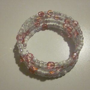White & Pink Memory Bracelet
